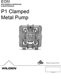 Bombas de diafragma WILDEN modelo P1 metalicas Manual de Servicio