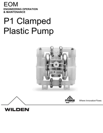 Bombas de diafragma WILDEN modelo P1 no metalicas Manual de Servicio