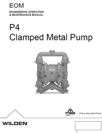 Bombas de diafragma WILDEN modelo P4 y PS420 metalicas P4 Manual de Servicio